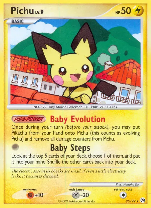 Platinum—Arceus 英語版 Pichu 25 カード表面