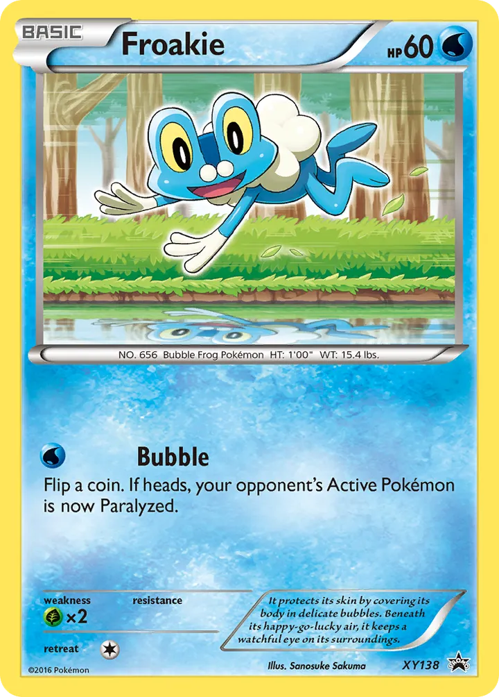 XY Black Star Promos 영어판 Froakie XY138 카드 앞면