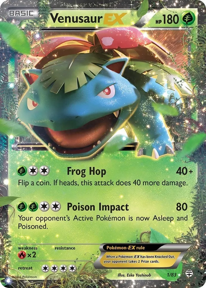 Front of Venusaur-EX 1, Generations English