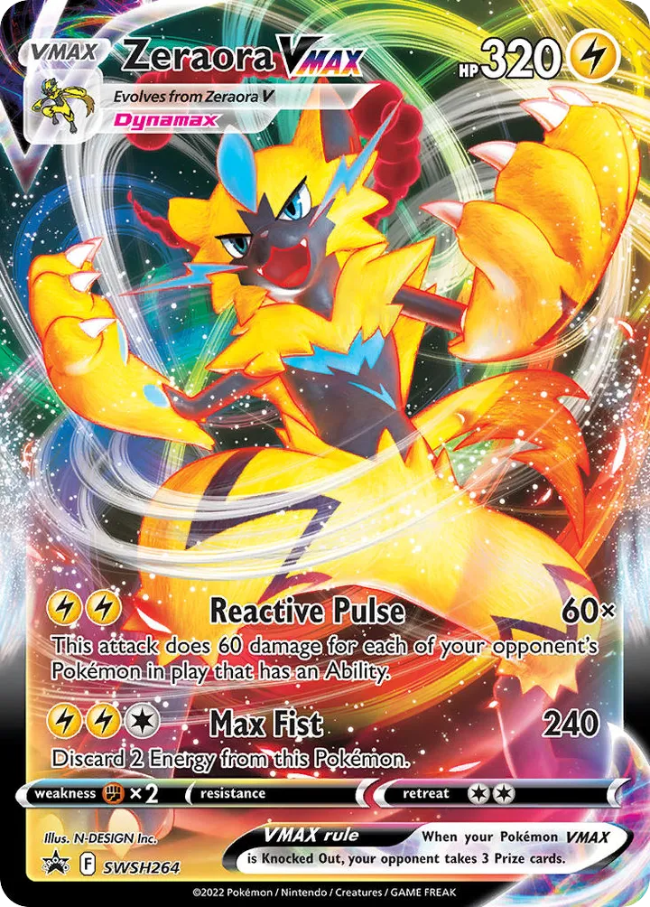 SWSH Black Star Promos 영어판 Zeraora VMAX SWSH264 카드 앞면