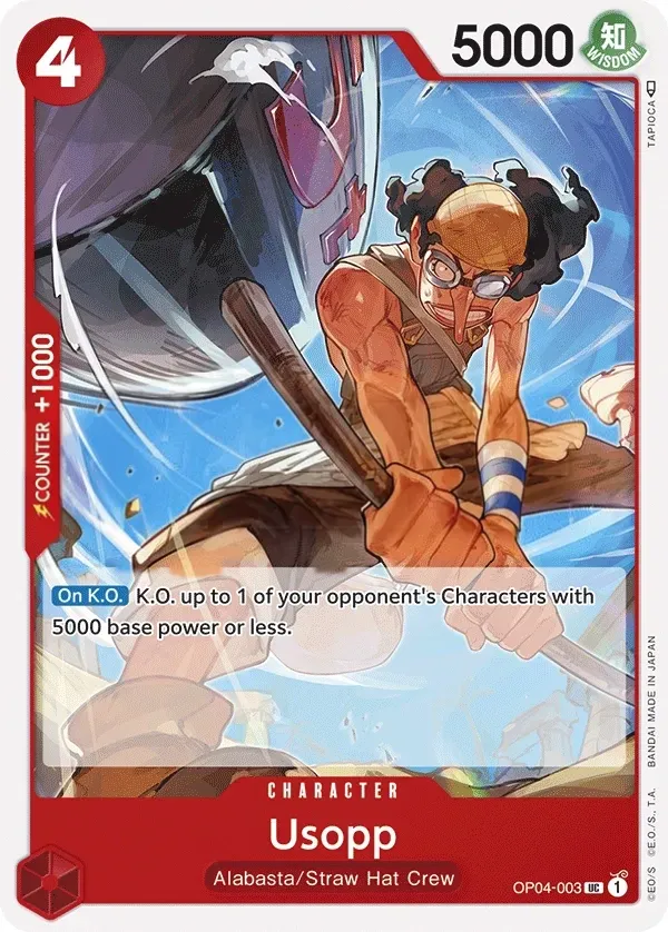 Kingdoms of Intrigue 英語版 Usopp OP04-003 カード表面