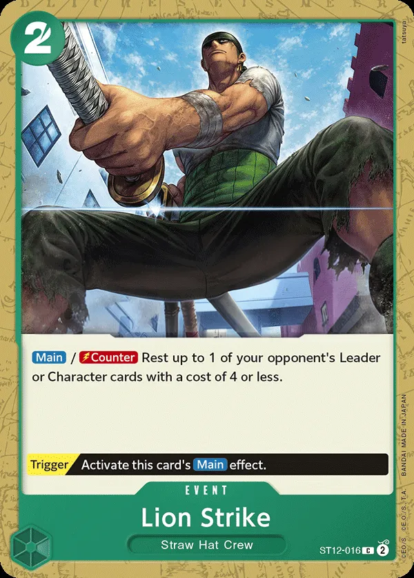 Zoro and Sanji 英語版 Lion Strike ST12-016 カード表面