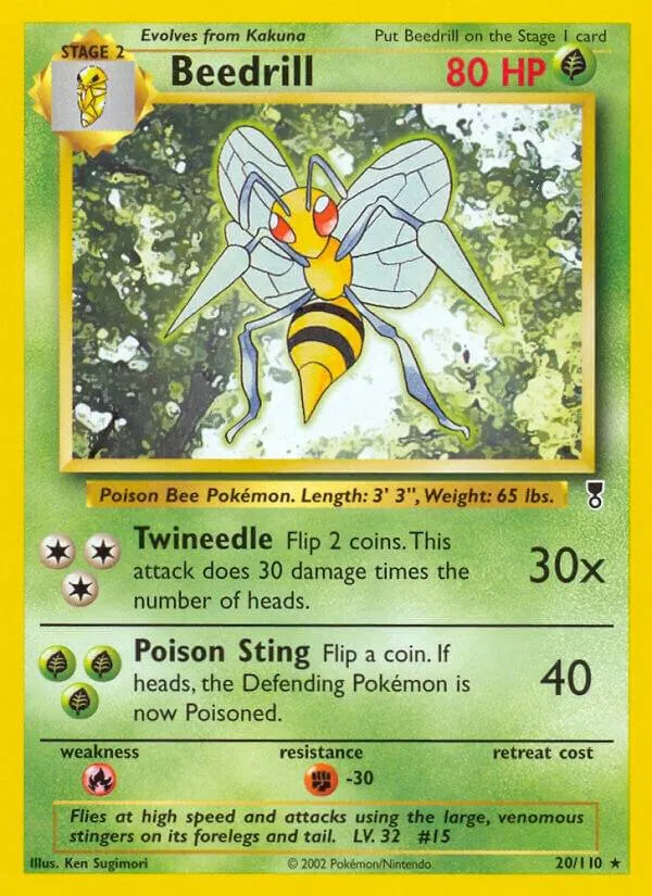 Legendary Collection 영어판 Beedrill 20 카드 앞면