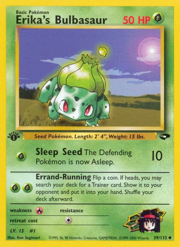 Gym Challenge 英語版 Erika's Bulbasaur 39 カード表面