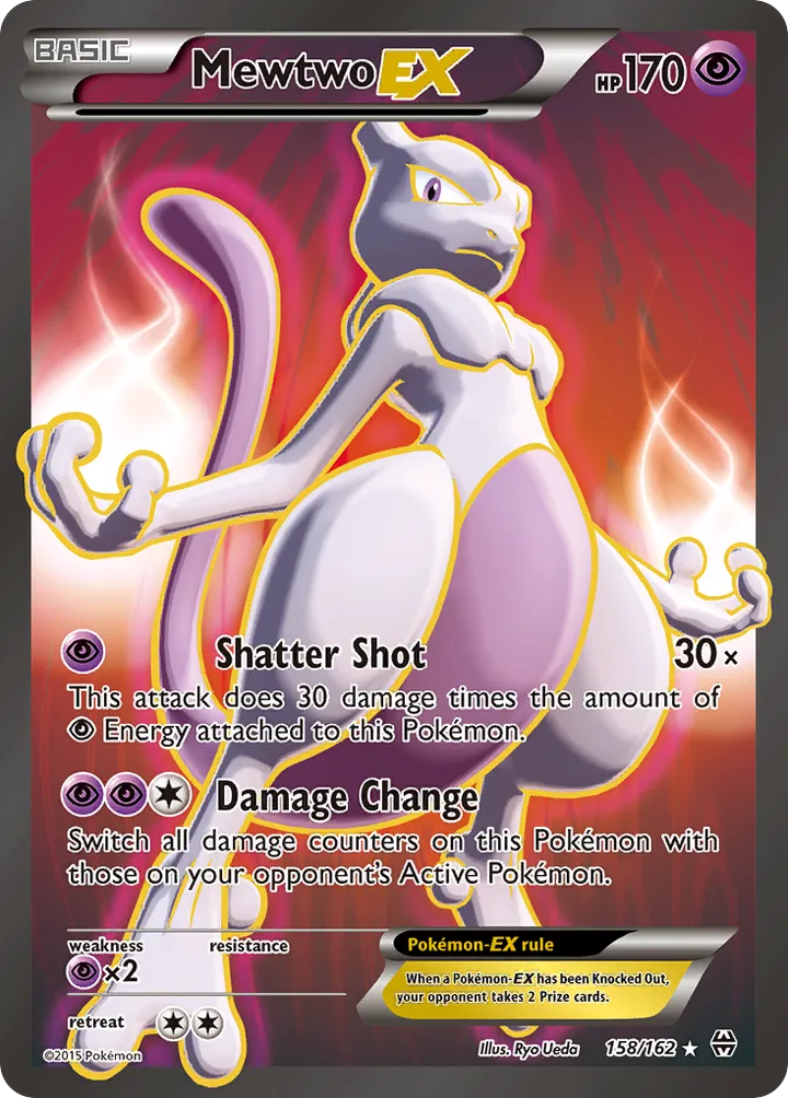 XY—BREAKthrough 英語版 Mewtwo-EX 158 カード表面