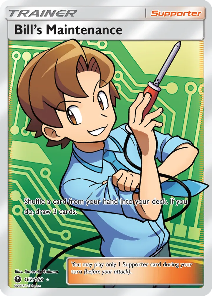 Sun & Moon—Celestial Storm 영어판 Bill's Maintenance 162 카드 앞면