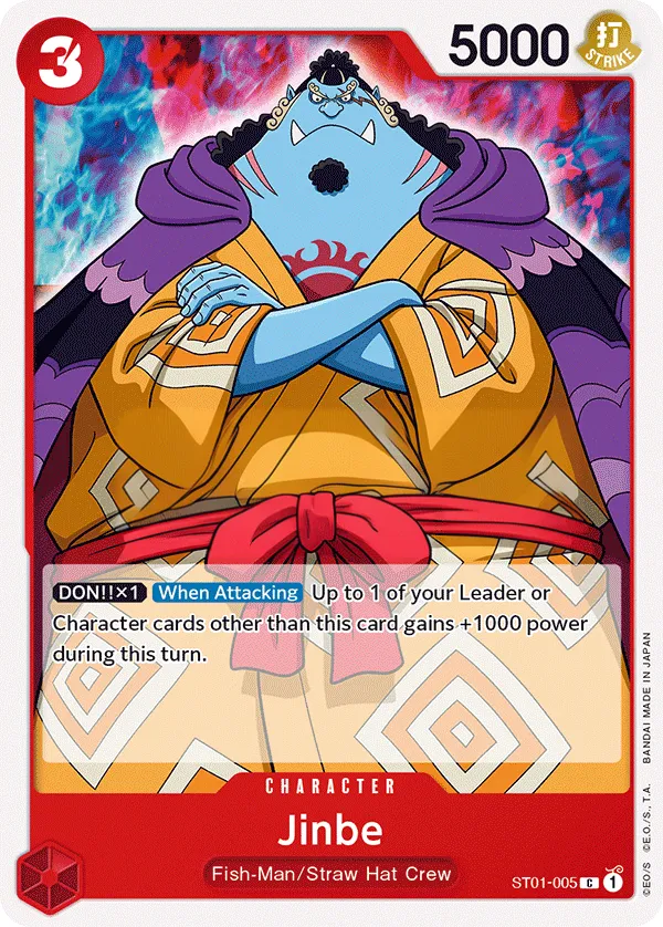 Straw Hat Crew 영어판 Jinbe ST01-005 카드 앞면