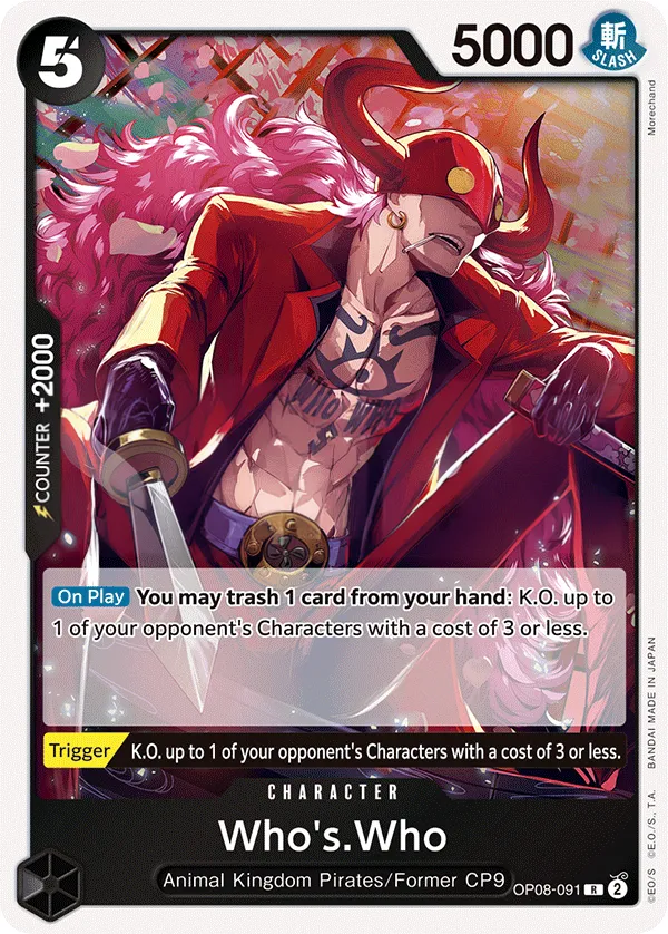 Two Legends 英語版 Who's.Who OP08-091 カード表面