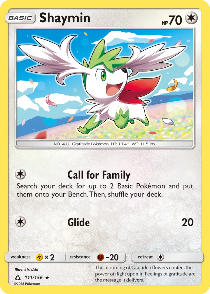 Sun & Moon—Ultra Prism 영어판 Shaymin 111 카드 앞면