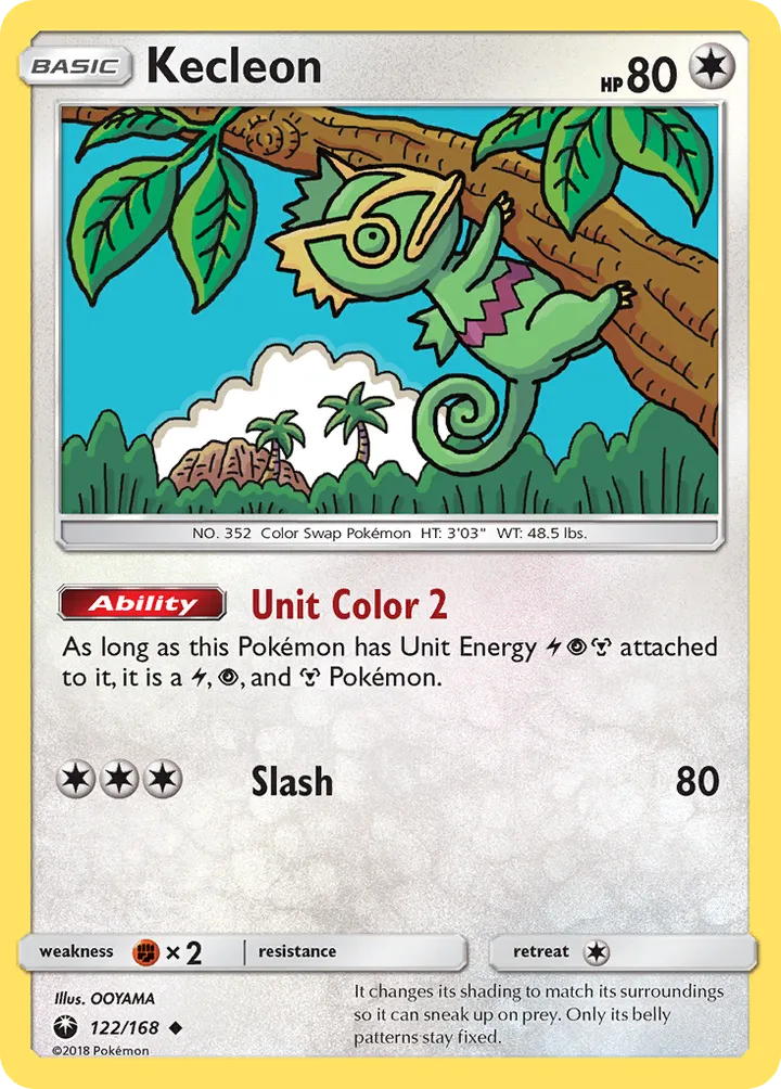 Sun & Moon—Celestial Storm 영어판 Kecleon 122 카드 앞면