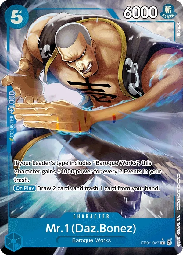 Memorial Collection 英語版 Mr.1(Daz.Bonez) EB01-027 · パラレル カード表面