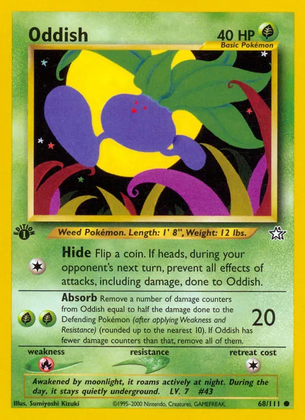 Neo Genesis 英語版 Oddish 68 カード表面