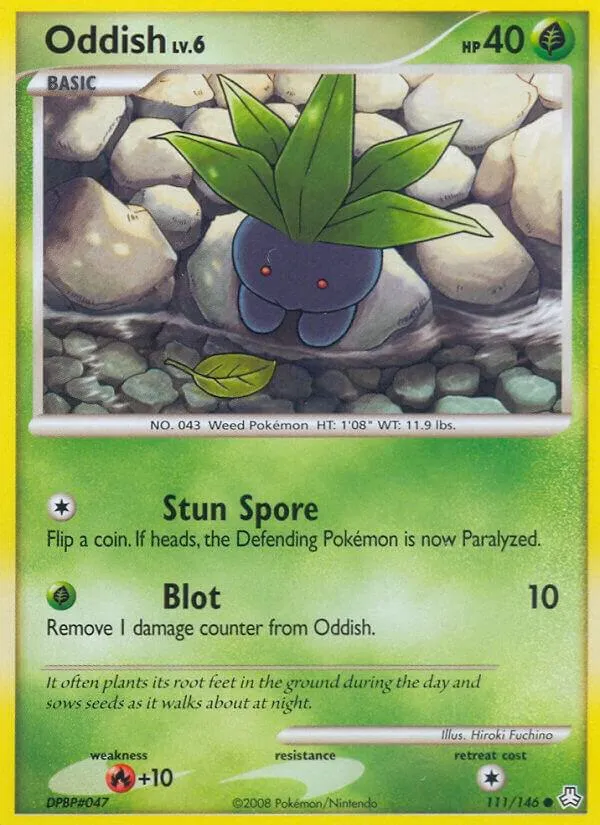 Diamond & Pearl—Legends Awakened 英語版 Oddish 111 カード表面