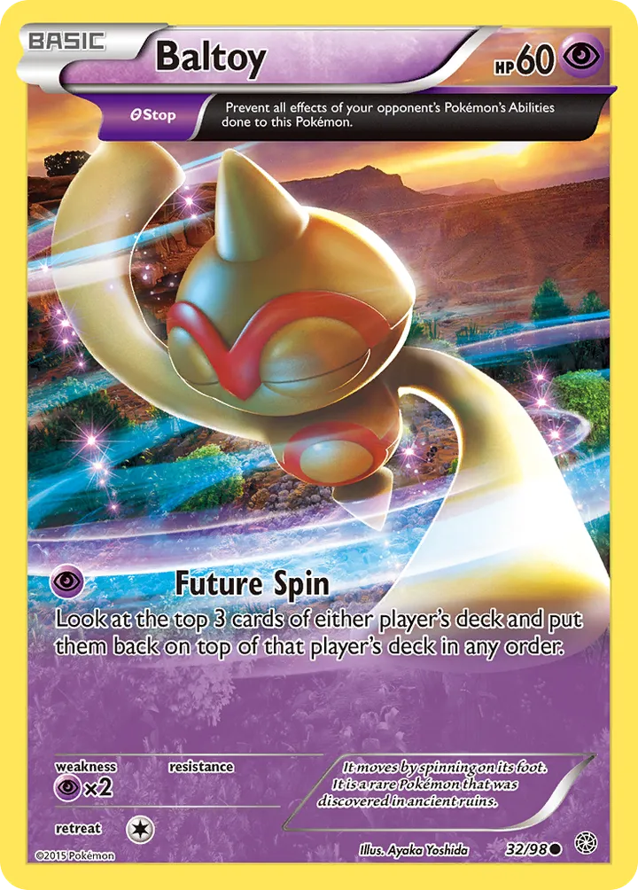 XY—Ancient Origins 英語版 Baltoy 32 カード表面