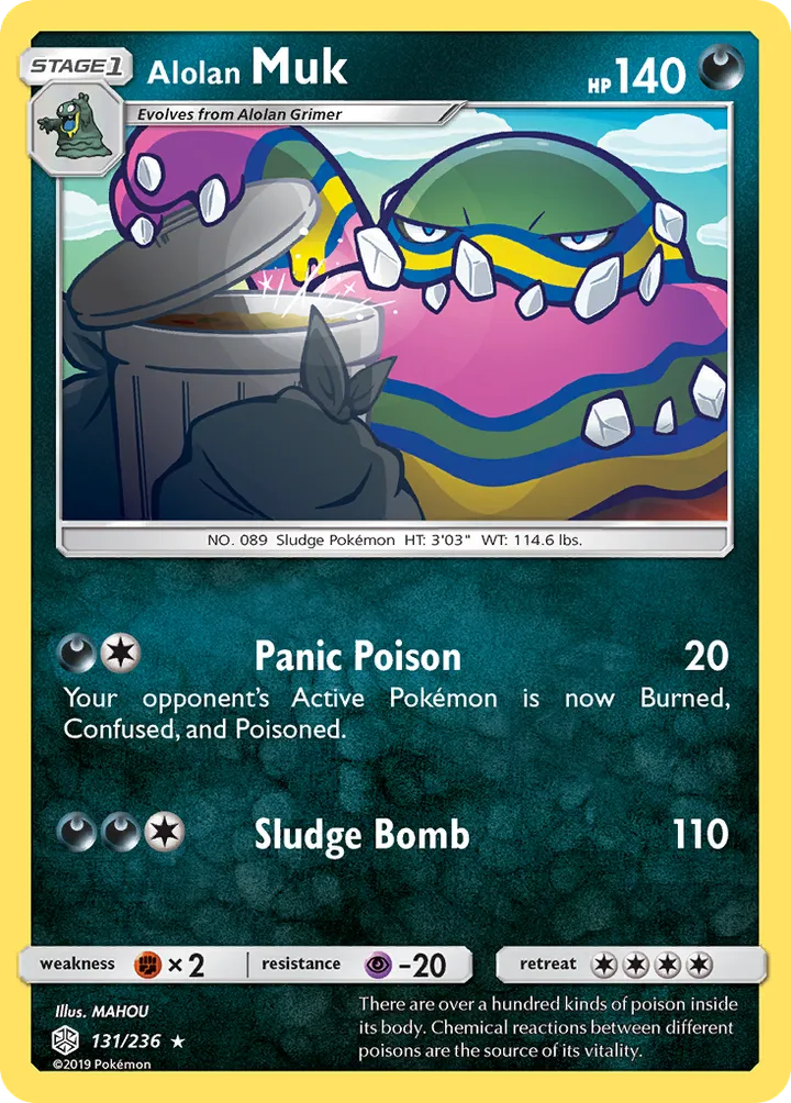 Sun & Moon—Cosmic Eclipse 영어판 Alolan Muk 131 카드 앞면