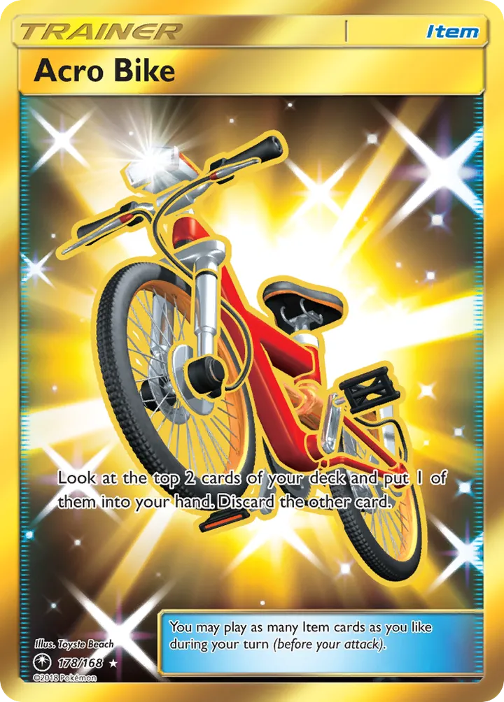 Sun & Moon—Celestial Storm 영어판 Acro Bike 178 카드 앞면