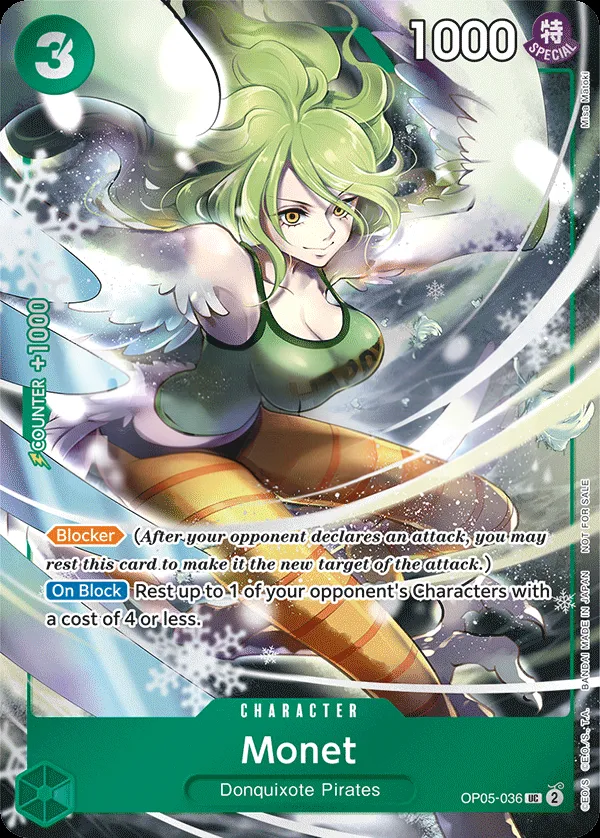 Awakening of the New Era 英語版 Monet OP05-036 · パラレル カード表面
