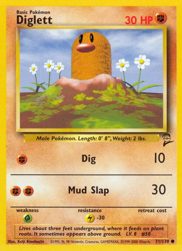 Base Set 2 英語版 Diglett 71 カード表面