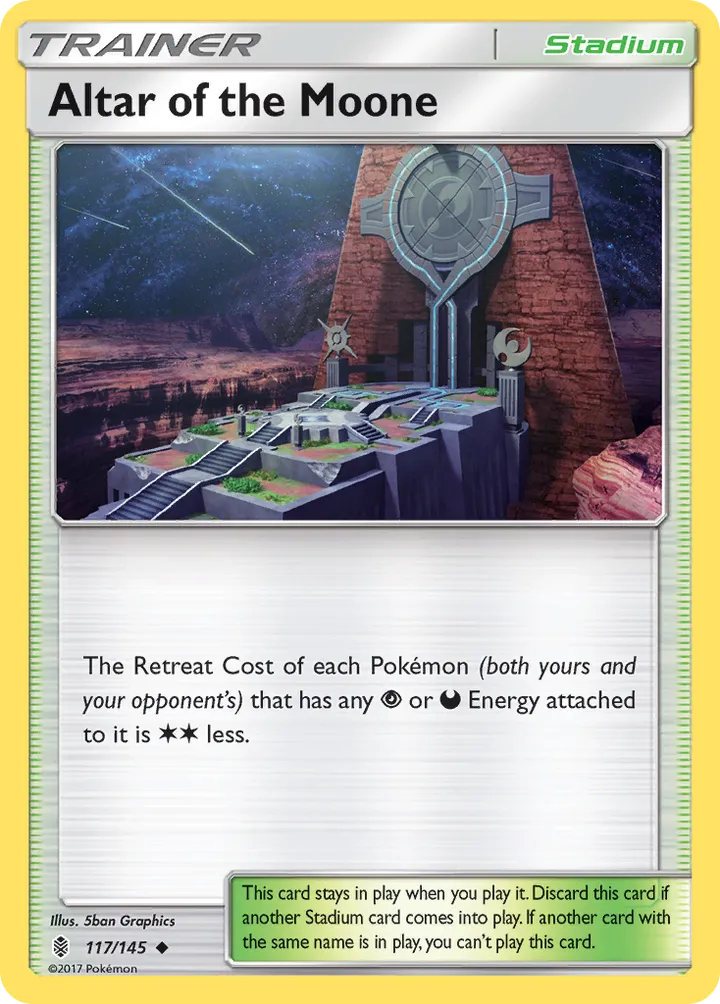 Sun & Moon—Guardians Rising 英語版 Altar of the Moone 117 カード表面