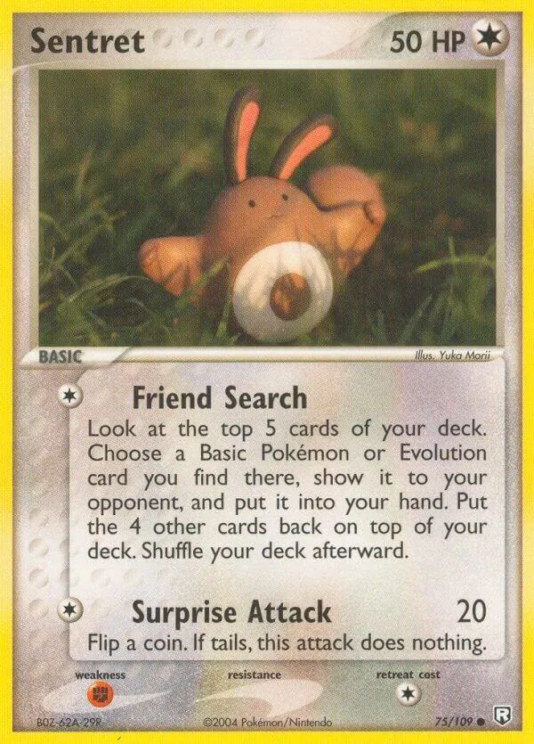 EX Team Rocket Returns 英語版 Sentret 75 カード表面