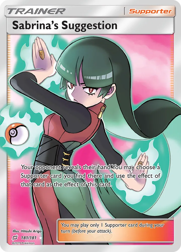 Sun & Moon—Team Up 英語版 Sabrina's Suggestion 181 カード表面