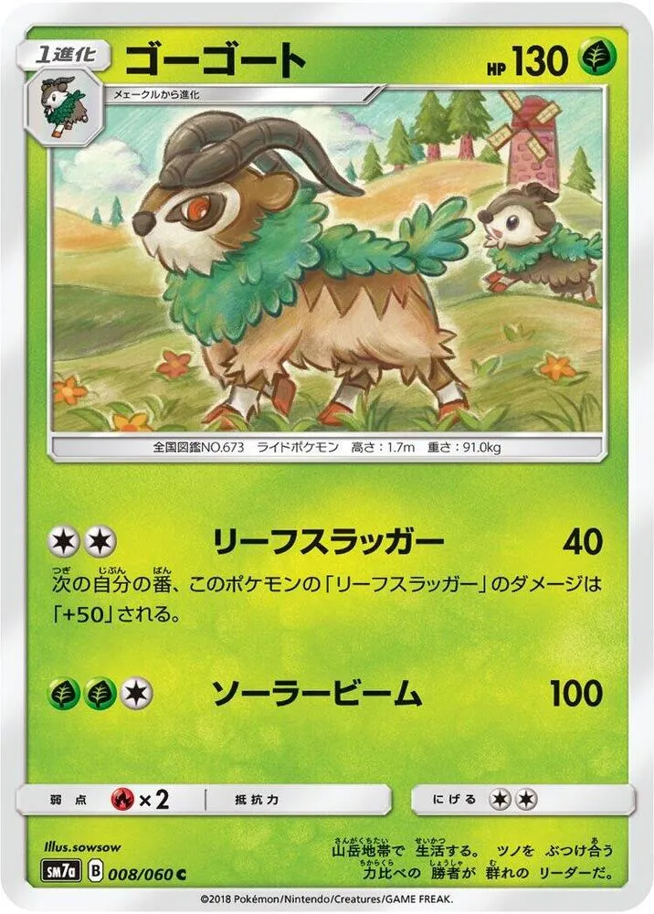 Front of Gogoat 8, 迅雷スパーク Japanese