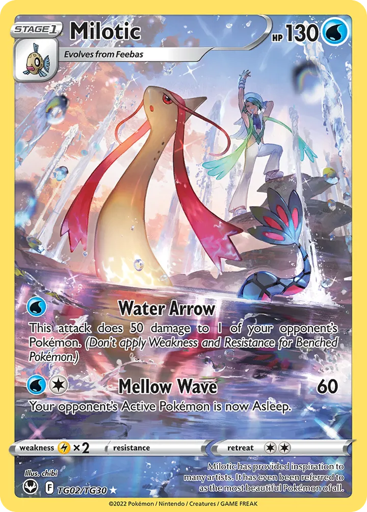 Sword & Shield—Silver Tempest 英語版 Milotic TG02 カード表面
