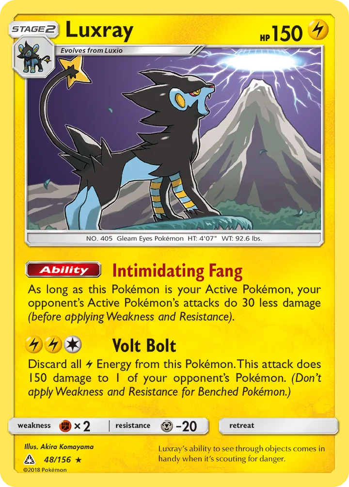 Sun & Moon—Ultra Prism 영어판 Luxray 48 카드 앞면