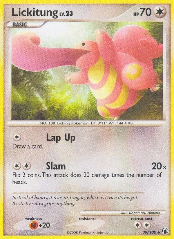 Diamond & Pearl—Majestic Dawn 英語版 Lickitung 39 カード表面