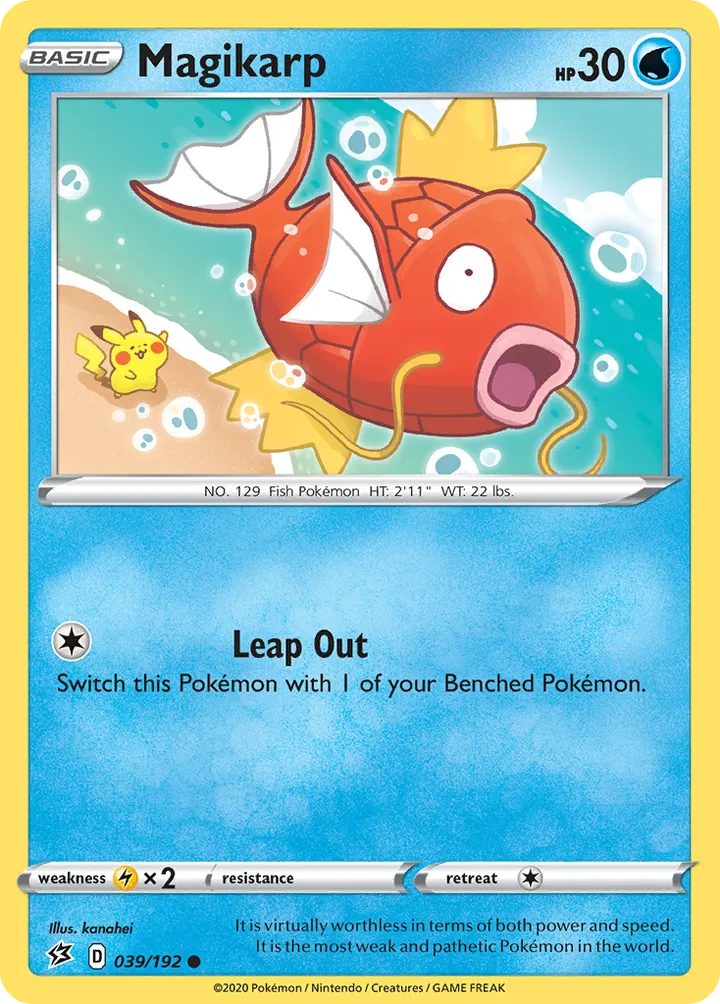 Sword & Shield—Rebel Clash 영어판 Magikarp 39 카드 앞면