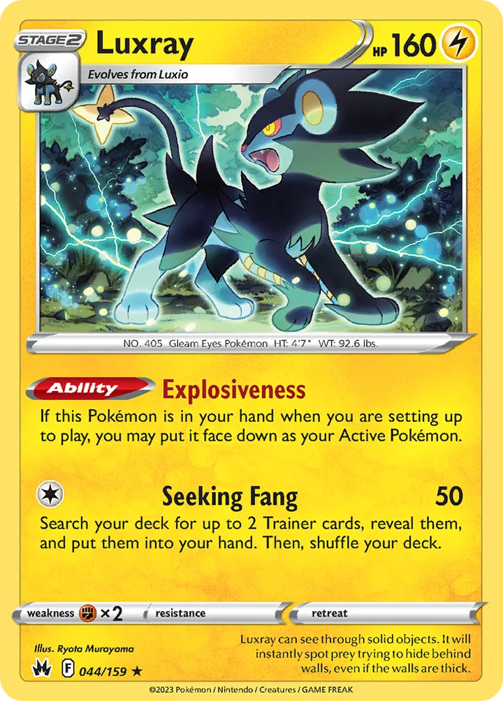 Crown Zenith 영어판 Luxray 44 카드 앞면