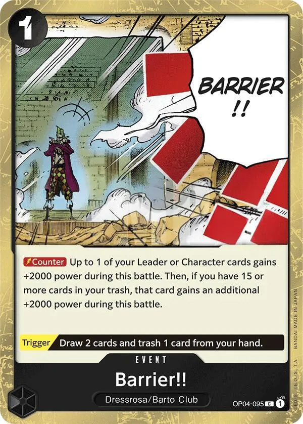 Kingdoms of Intrigue 英語版 Barrier!! OP04-095 · 再録 · ジョリーロジャー カード表面