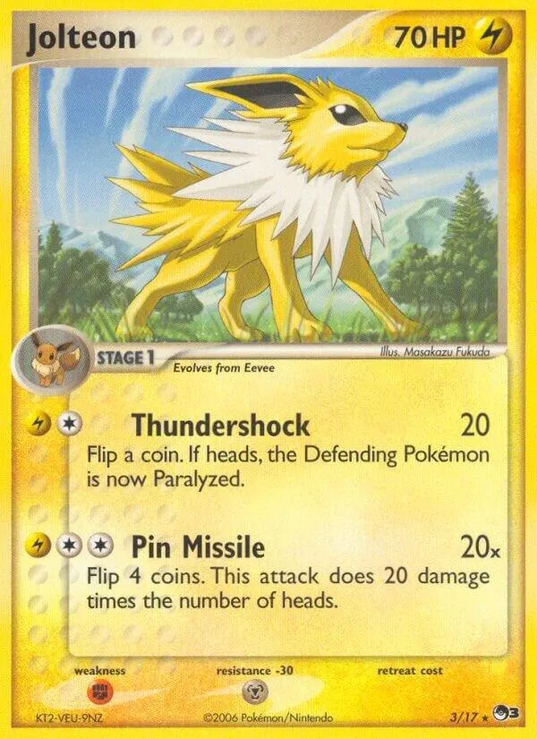 POP Series 3 英語版 Jolteon 3 カード表面