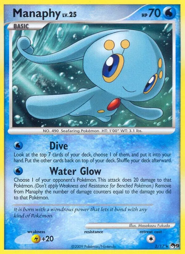POP Series 9 英語版 Manaphy 2 カード表面