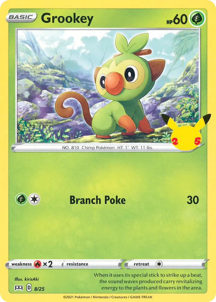 McDonald's Collection 2021 영어판 Grookey 8 카드 앞면