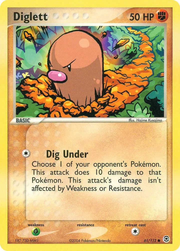 EX FireRed & LeafGreen 英語版 Diglett 61 カード表面