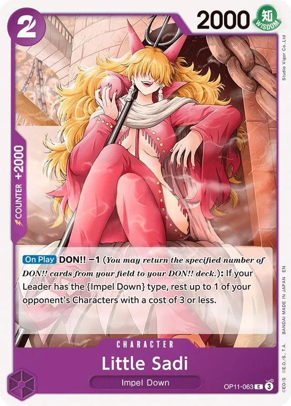 A Fist of Divine Speed 영어판 Little Sadi OP11-063 카드 앞면