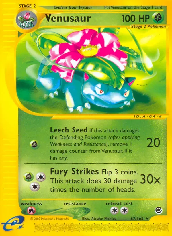 Expedition Base Set 영어판 Venusaur 67 카드 앞면