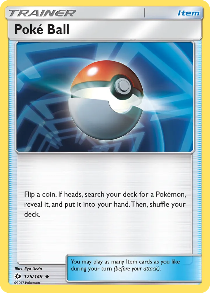 Sun & Moon 英語版 Poké Ball 125 カード表面