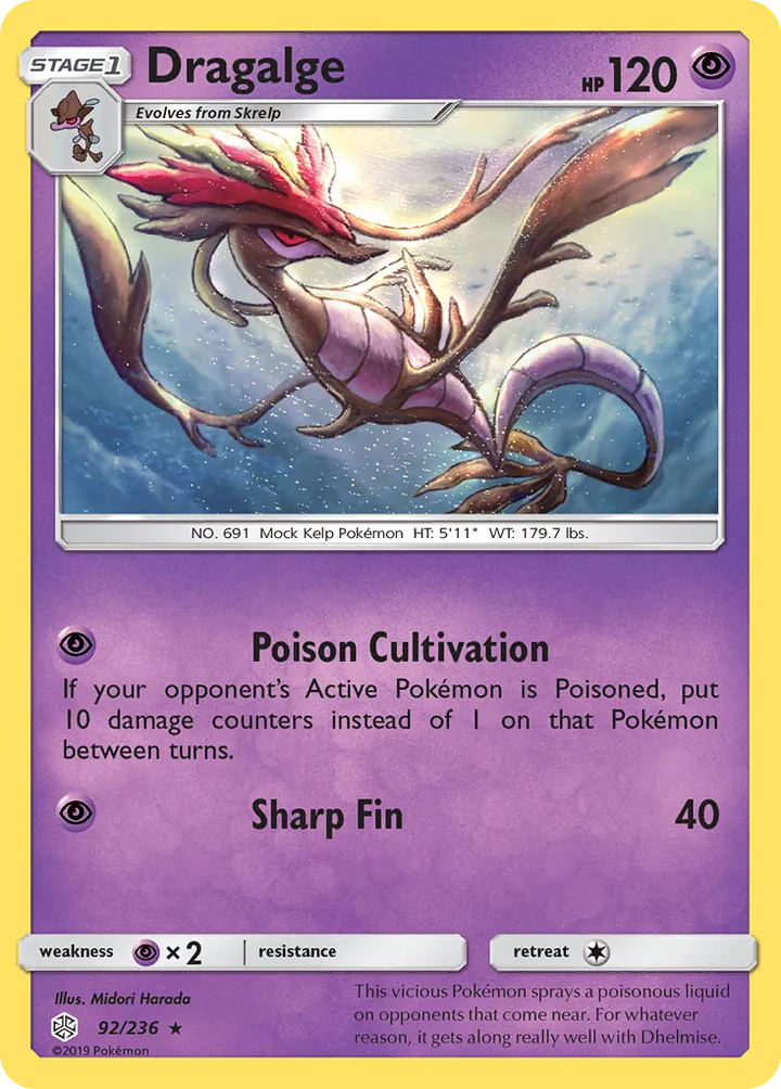 Front of Dragalge 92, Sun & Moon—Cosmic Eclipse English