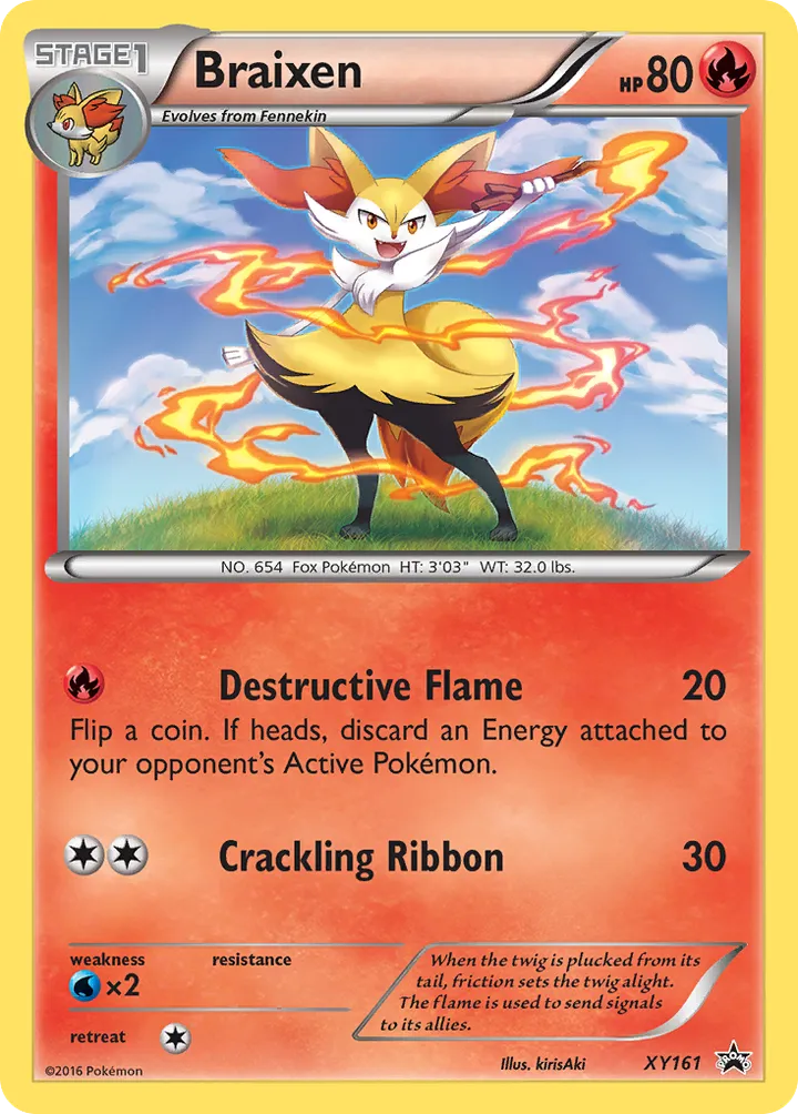 XY Black Star Promos 英語版 Braixen XY161 カード表面