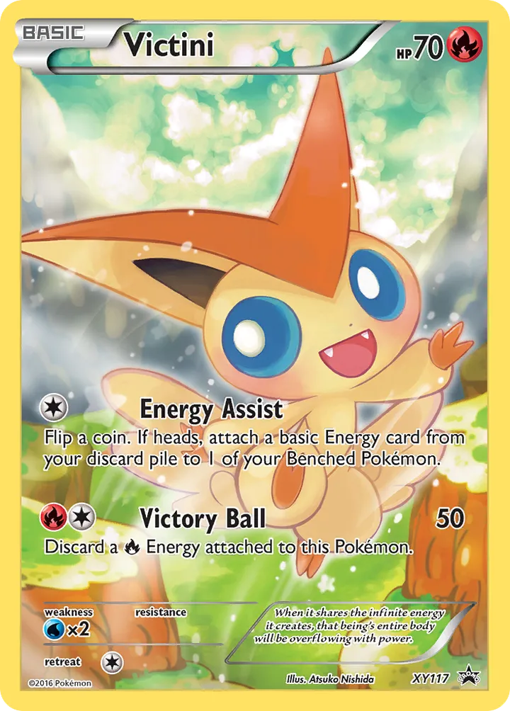 XY Black Star Promos 영어판 Victini XY117 카드 앞면