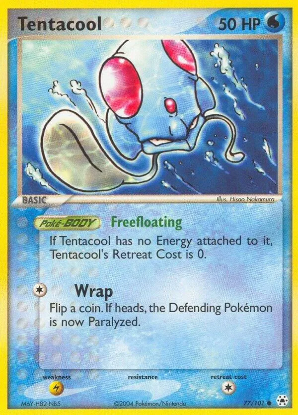 EX Hidden Legends 영어판 Tentacool 77 카드 앞면