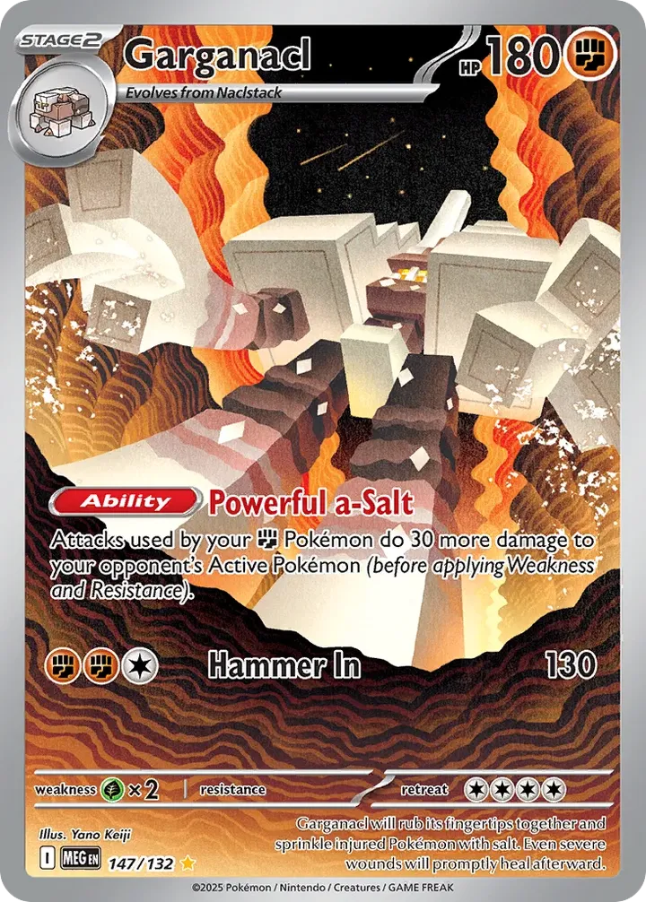 Mega Evolution 英語版 Garganacl 147 カード表面