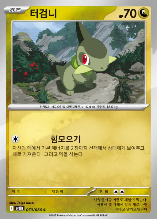Front of 터검니 70, 블랙볼트 Korean