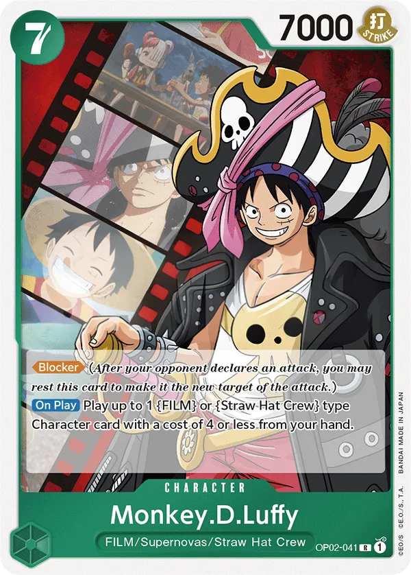 Paramount War 영어판 Monkey.D.Luffy OP02-041 · 패럴렐 2 카드 앞면