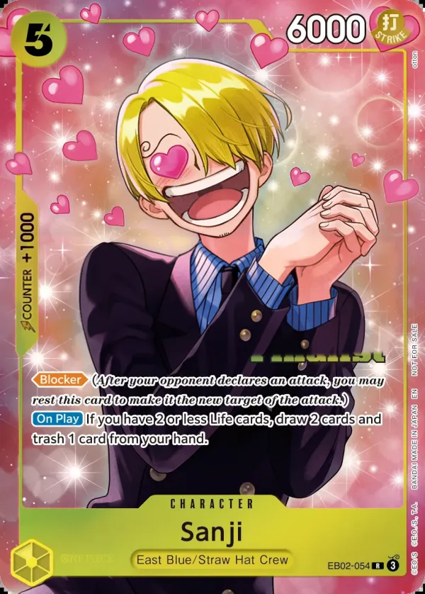 Anime 25th Collection 영어판 Sanji EB02-054 · 챔피언십 파이널리스트 카드 앞면