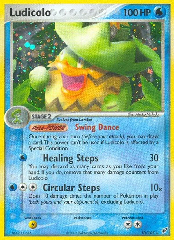 EX Deoxys 영어판 Ludicolo 10 카드 앞면