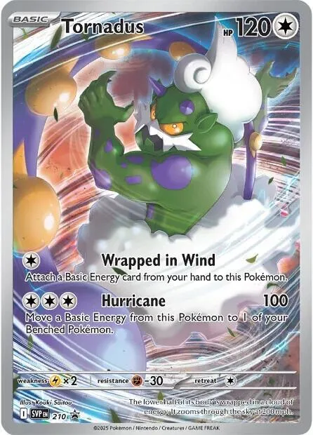 SVP Black Star Promos 英語版 Tornadus 210 カード表面