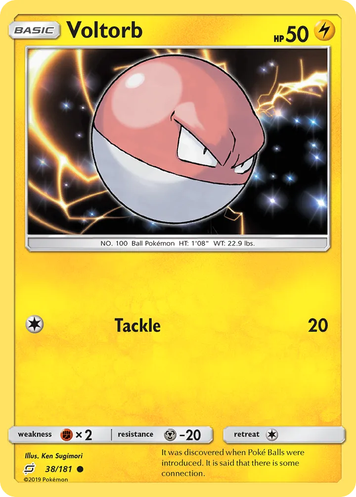 Sun & Moon—Team Up 英語版 Voltorb 38 カード表面